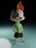 create a game ready 3d character model, rigged and textured