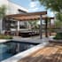 do landscape design with front yard, backyard design, pool, deck, garden design