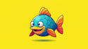 do unique fish mascot logo design 1 day