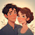 design couple portrait illustration