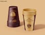 create coffee mockup, packaging, and label sticker design