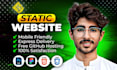 be HTML CSS static website maker or HTML landing page designer