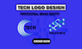design a modern minimalist tech startup logo