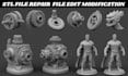 stl file repair fix edit custom modification 3d scan cleanup stl split 3mf print