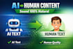 rewrite ai generated content into human, engaging text