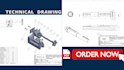 3d cad product design and 2d technical drawings for manufacturing