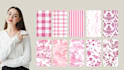 custom pink toile de jouy patterns