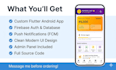develop flutter android app with firebase backend
