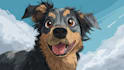 draw cartoon digital pet and human portrait