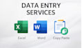 do copy paste and data entry