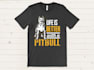 create unique dog pitbull t shirt logo