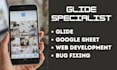 build your glide, google sheet, web development, bug fixing