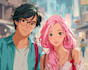 custom anime couple character art