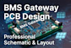 design professional bms gateway pcb, battery management system schematic