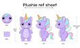 design custom plushie reference sheet stuffed animal character tech pack ych toy