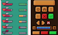 do pixel art game UI, icons, hud gui elements, frames, mana health bar screen