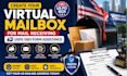 create virtual mailbox US po box for mail receiving usps 1583 form address