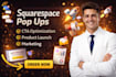 squarespace pop up cta SEO optimization product launch email marketing