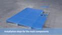 do 3d construction process video product assembly, mechanical system animation