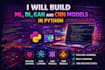 build ml, dl, gan ai and CNN models in python