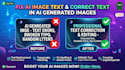 correct, edit and make text editable in ai generated images