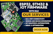 pcb design and iot firmware using stm32, esp32, kicad