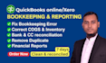 do quickbooks cleanup, setup, bookkeeping and bank reconciliation