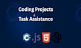 do cpp, python and javascript coding tasks with dsa