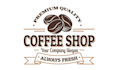 make modern unique cafe and coffee shop logo