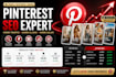create SEO optimized pins to grow traffic and sales as a pinterest manager