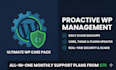 provide wordpress website management, security monitoring, and support