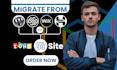 migrate wordpress, wix, squarespace or hostinger website to zoho sites