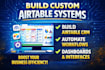 setup airtable database, airtable automation, airtable crm,