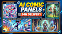 create ai webtoon, comic, manga panels in 24 hours