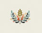 do boho hand drawn botanical minimalist logo design