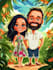 create professional caricatures for couples or wedding gift