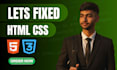 fix HTML CSS bugs and responsive design issues