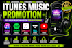 itunes music promotion spotify music promotion apple music tidal music youtube