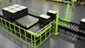 create 3d industrial animation warehouse automation conveyor and logistics video