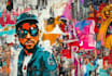 create a unique street pop art collage