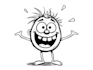 make a black and white   cartoon  sketch
