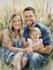 make watercolor family portrait