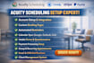 setup acuity scheduling, booking system, calendar, automation and client system