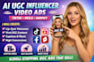 create ai ugc influencer video ads,ugc ads,tiktok ads with lipsync