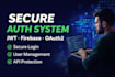 develop secure login auth system jwt firebase oauth2 user management