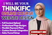 build a high converting thinkific online course website setup and sales funnel
