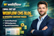 set up webflow cms blog and dynamic content pages