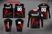 jersey mockup design and pattern layout for sublimation