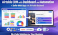 airtable crm with dashboard and automation, softr web app with airtable backend
