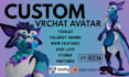 create custom vrchat avatar furry avatar optimized 3d vrc model for vrchat